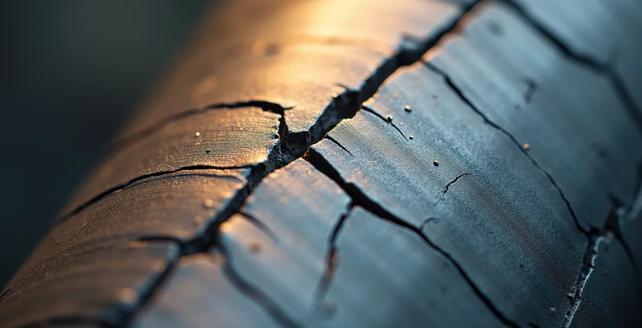 Vue macro détaillée de l'inspection d'un mousqueton d'escalade